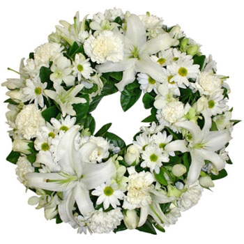 White Sympathy Wreath