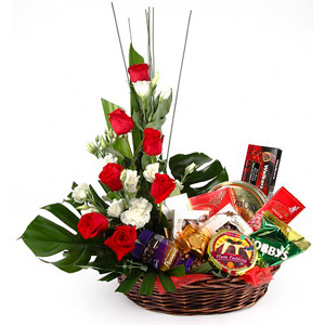 Flowers Cheer Gift Basket