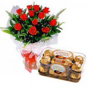 Rose Bouquet and Chocolate